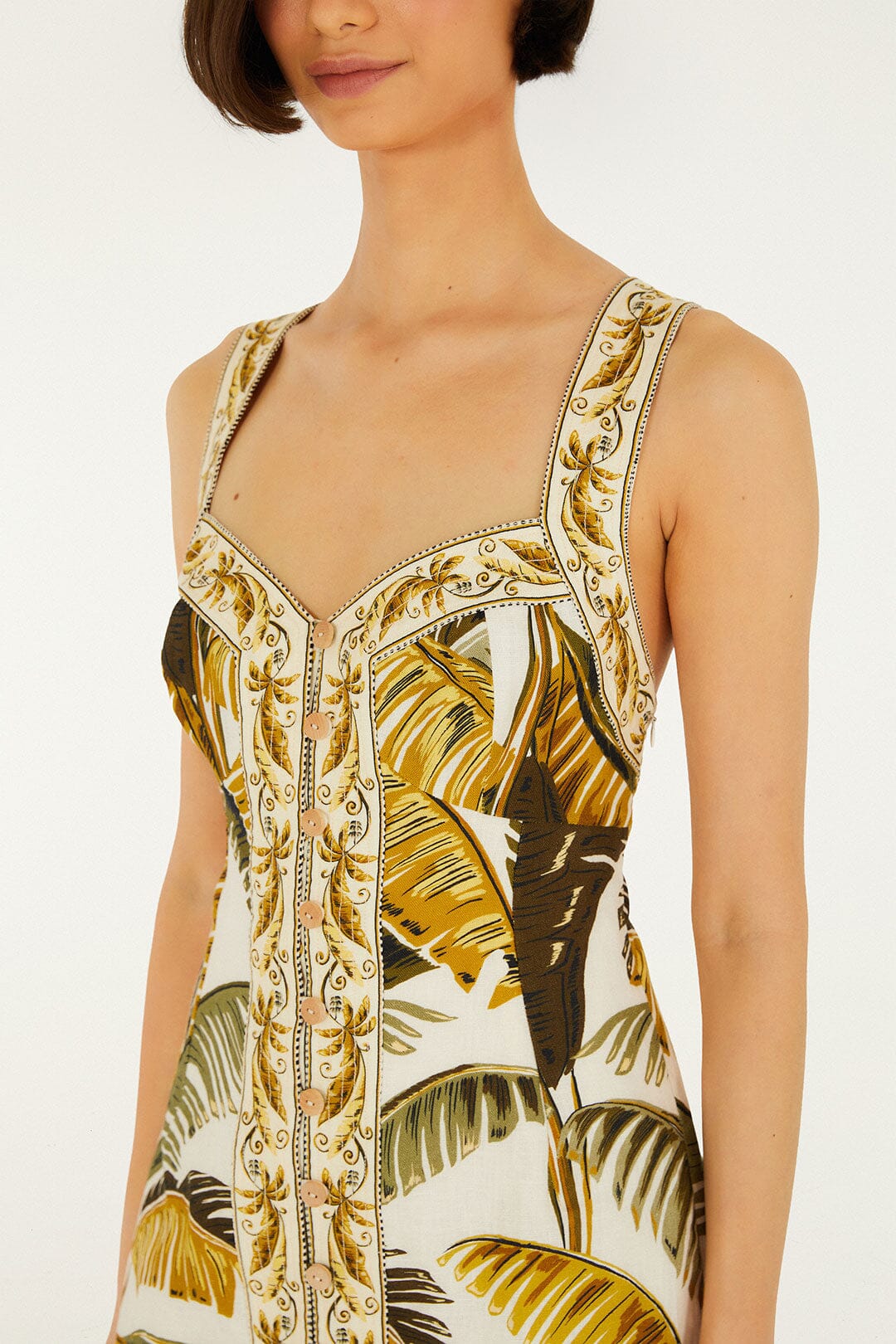 Off-White Trancoso Buttoned Mini Dress