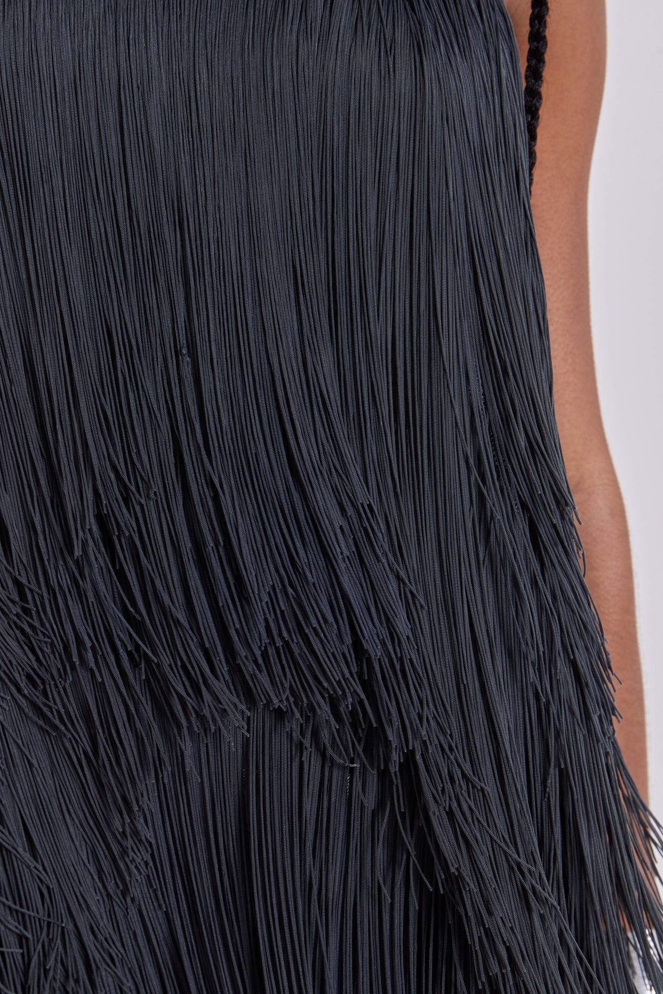 Vadra Backless Fringe Mini Dress