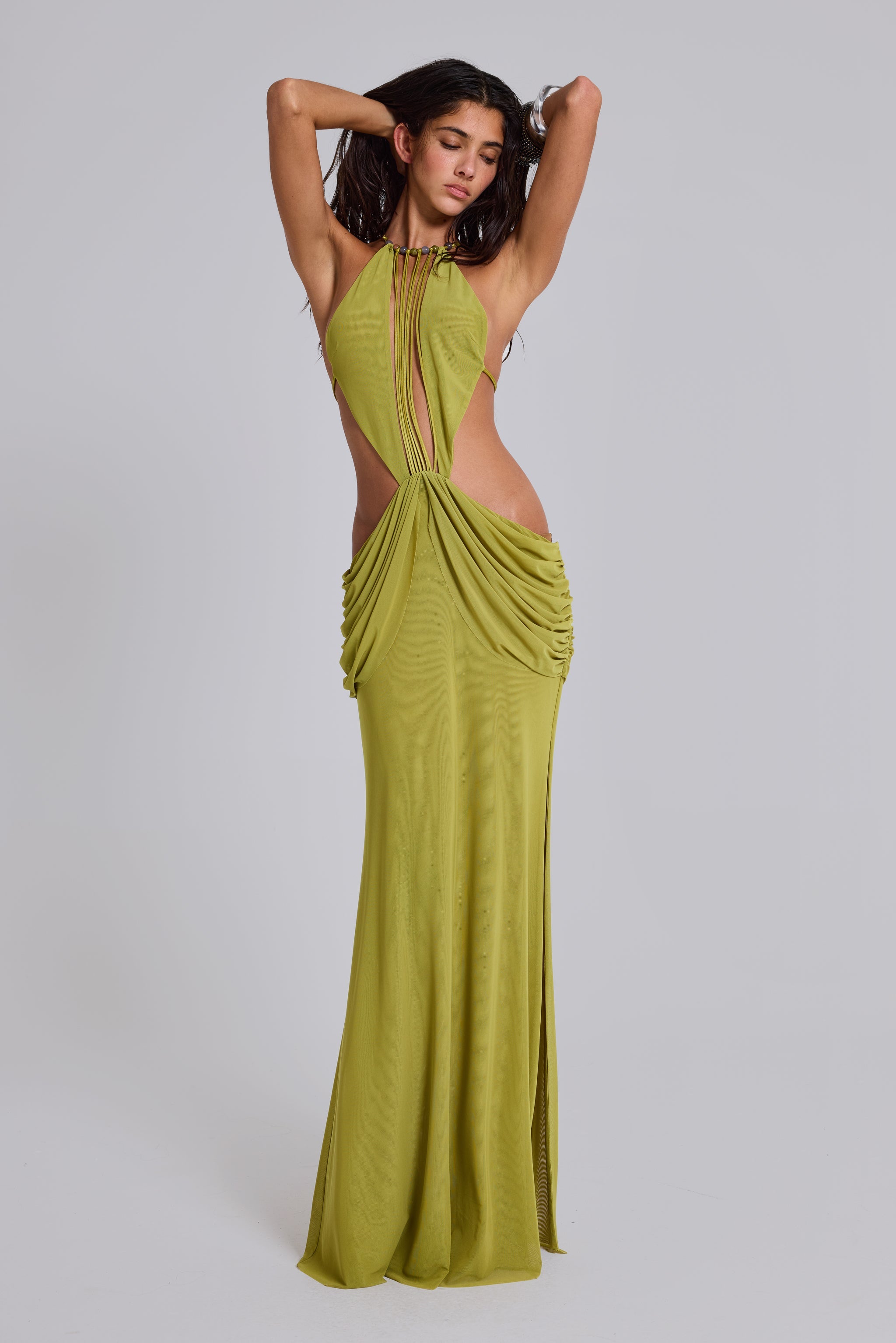 Darlyn Draped Backless Maxi Dress