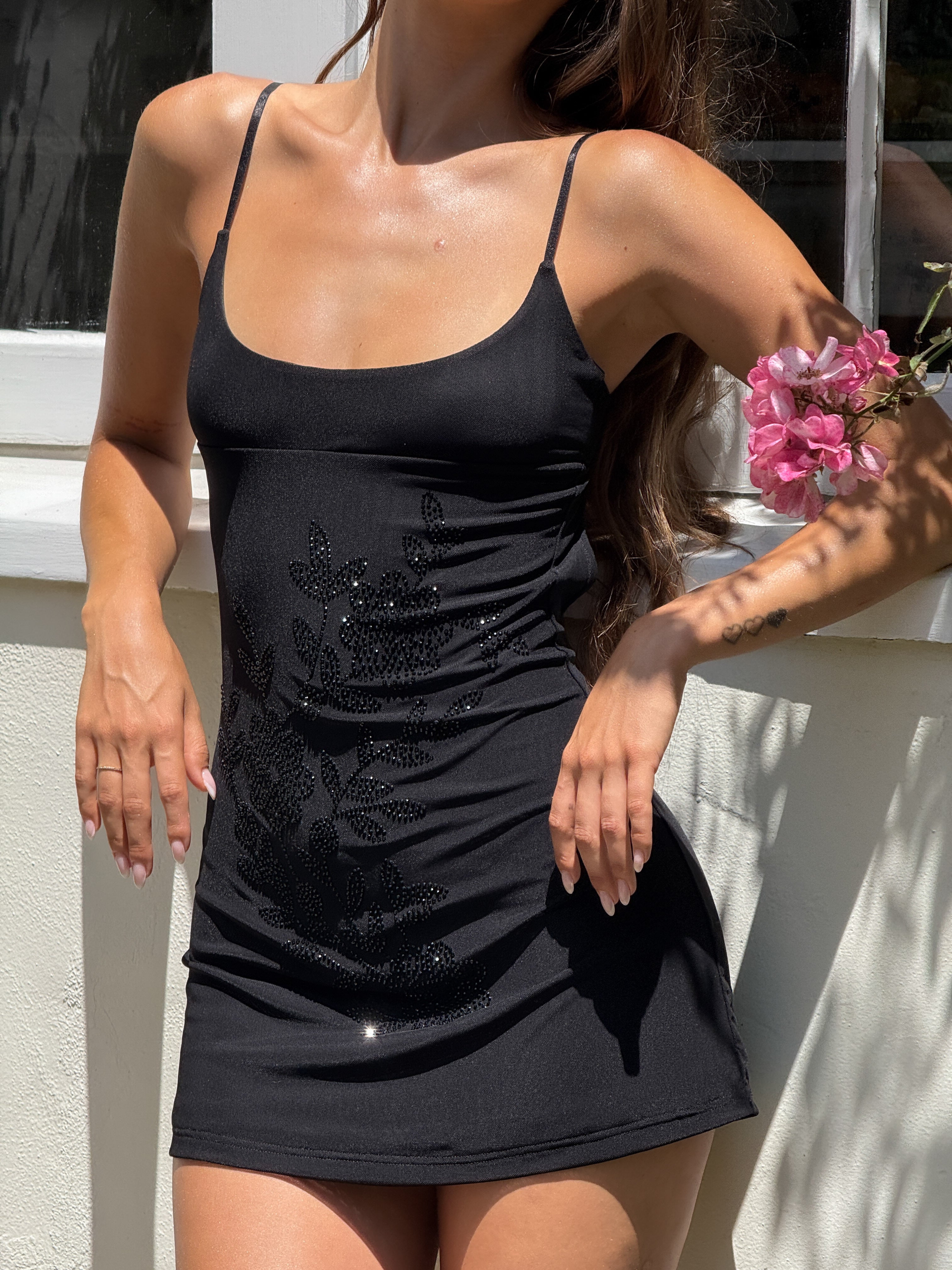 Octavia Mini Dress - Black