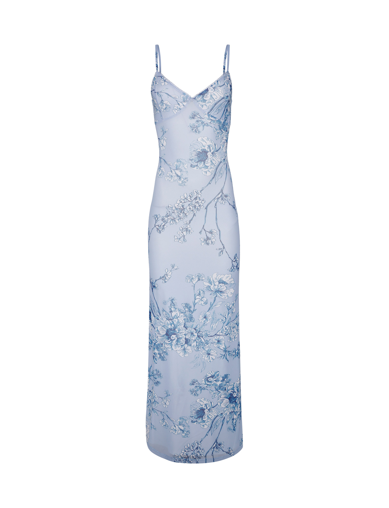 Julianna Dress - Blue : Floral : Ceramic Floral