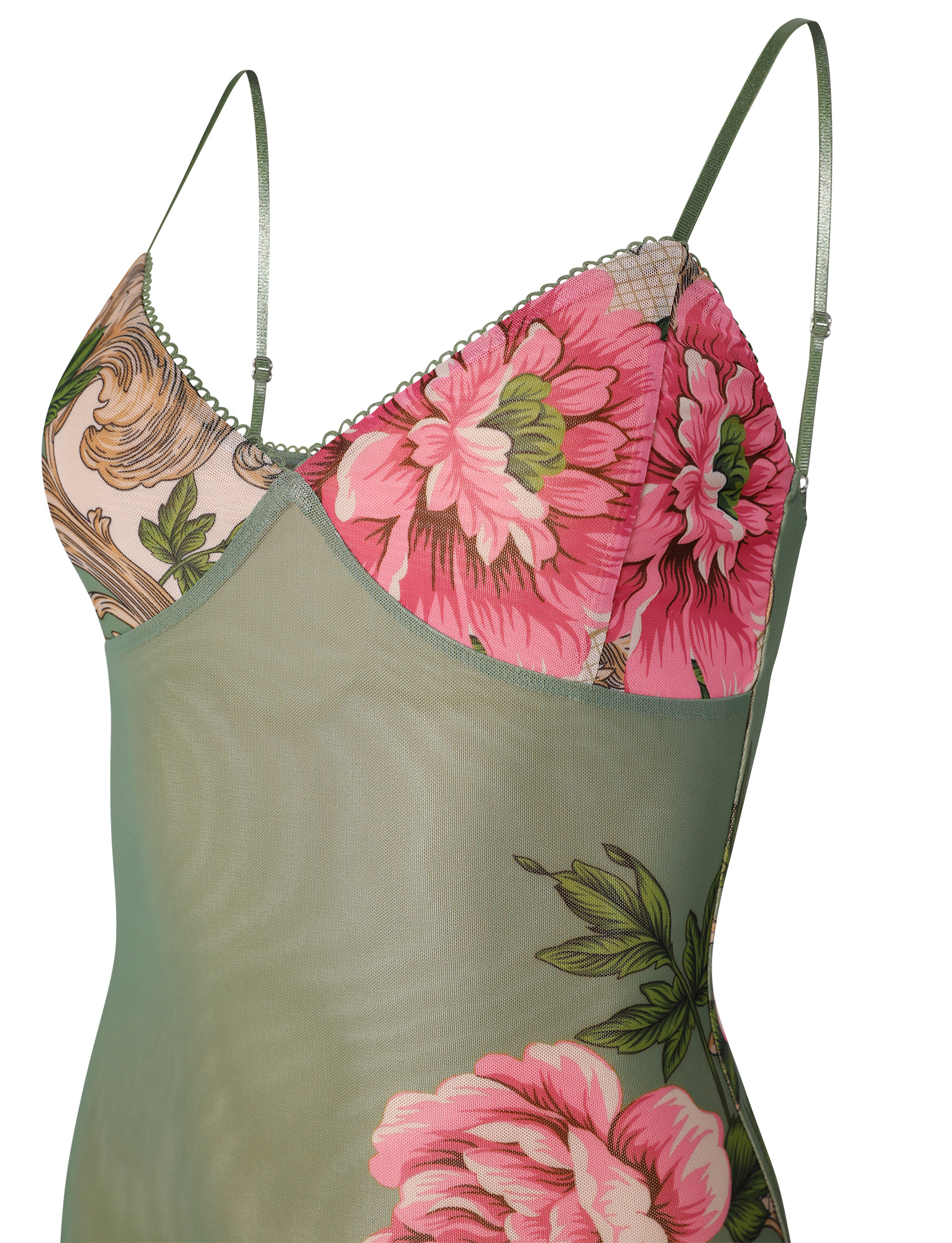 Julianna Dress - Green : Floral : Roccoco Floral