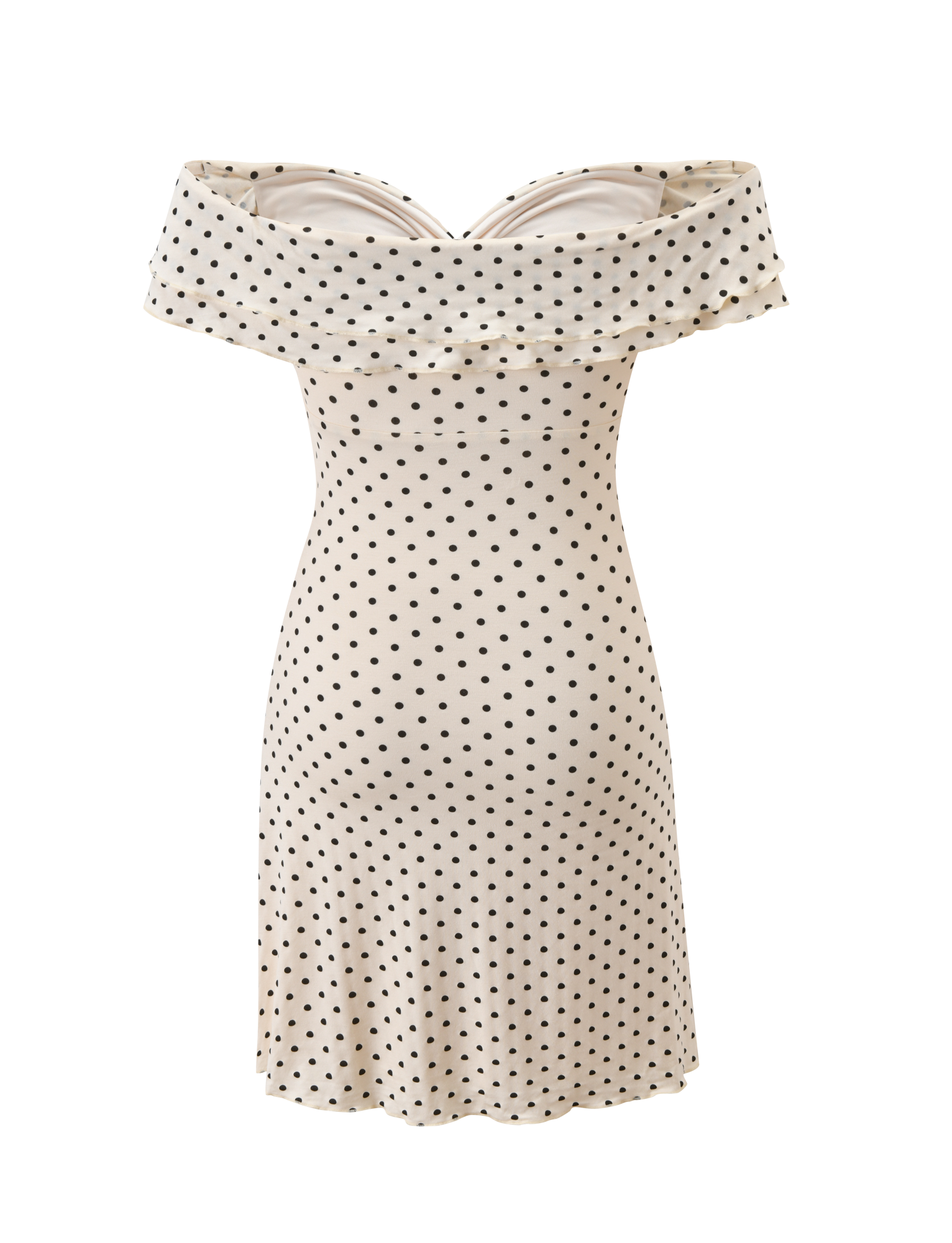 Denali Mini Dress - Cream Dot