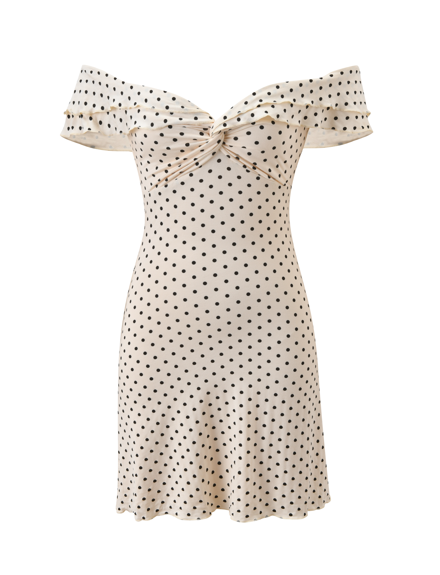 Denali Mini Dress - Cream Dot