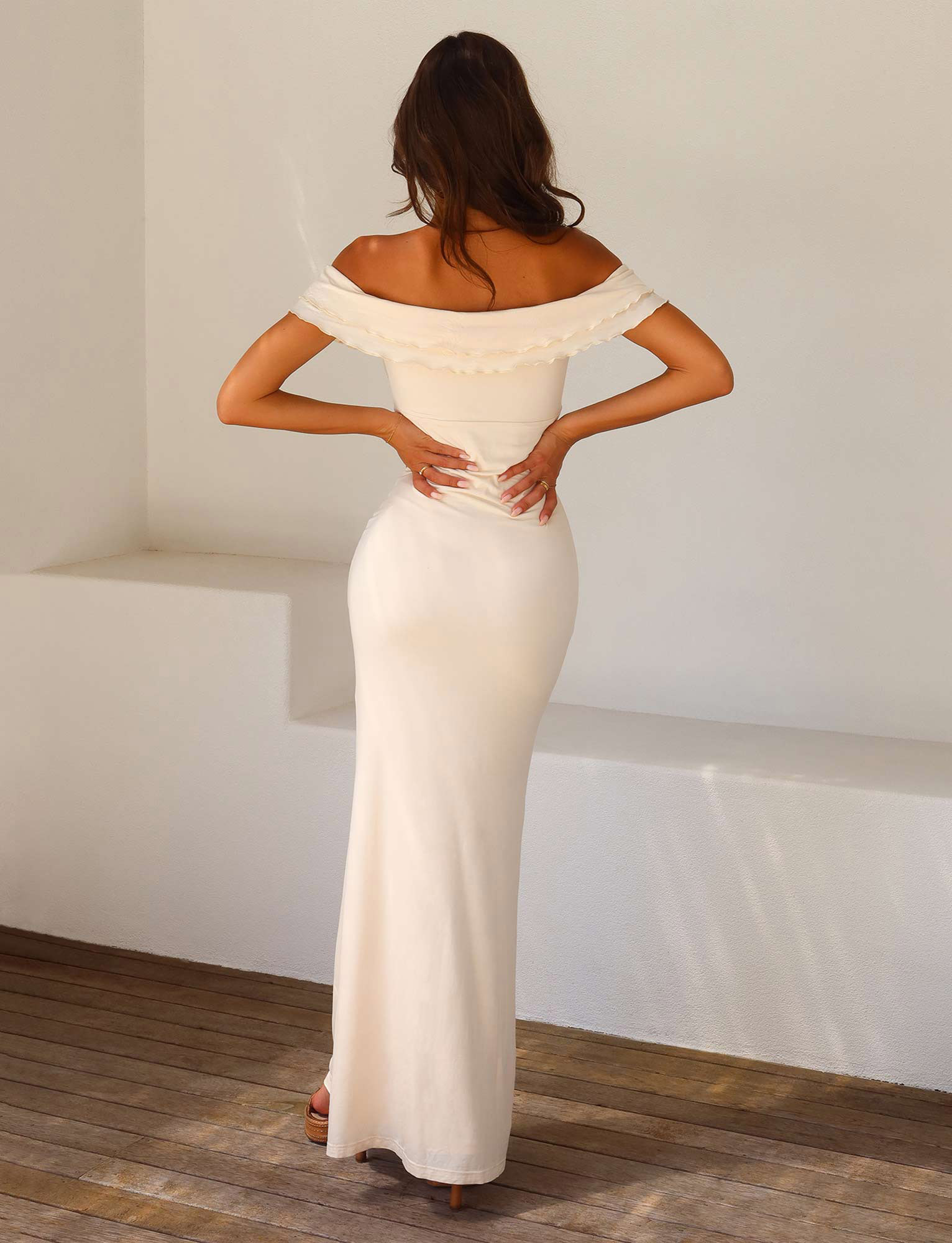 Denali Maxi Dress - White : Bone
