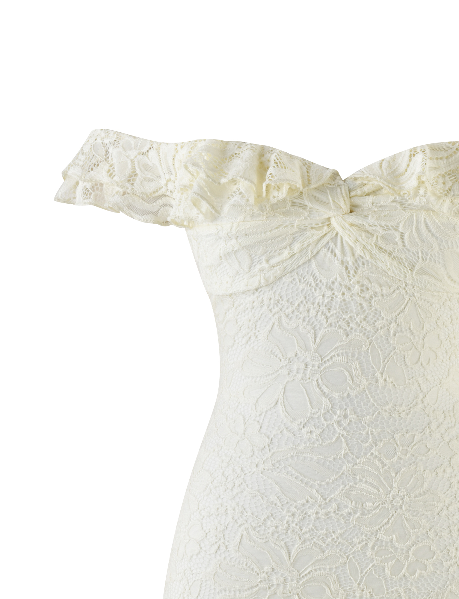 Denali Lace Mini Dress - Cream Lace