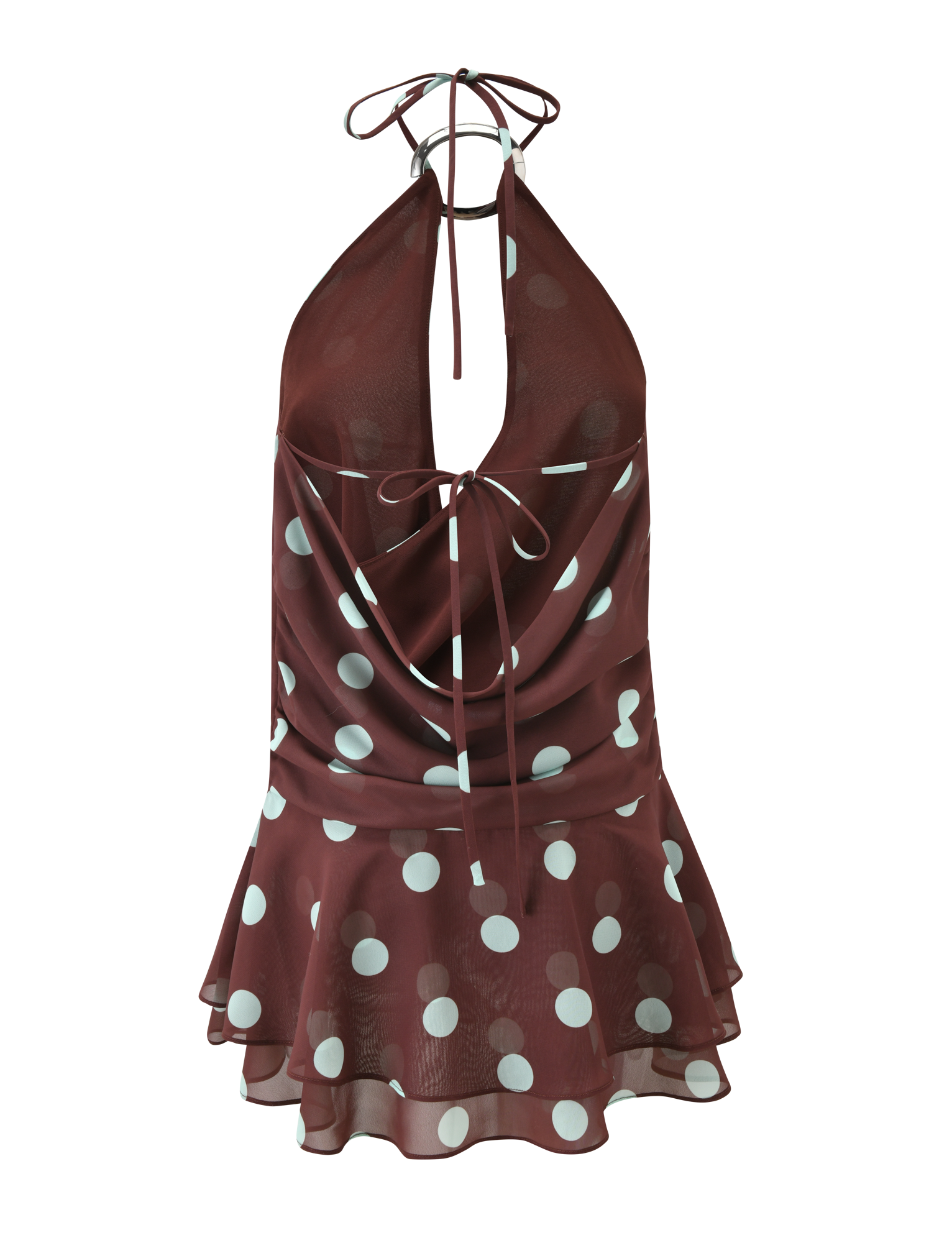 Indigo Mini Dress 2.0 - Chocolate Blue Dot