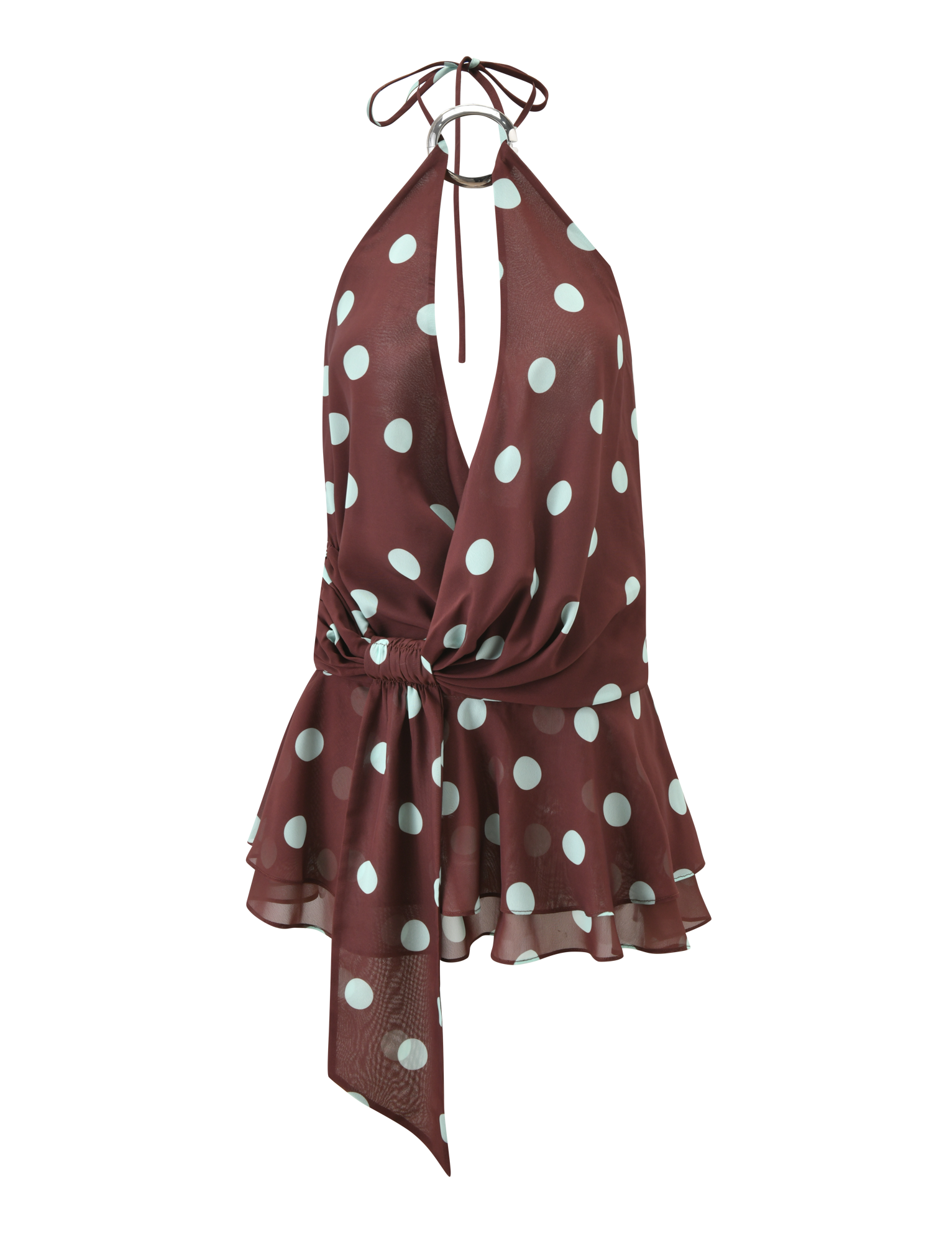 Indigo Mini Dress 2.0 - Chocolate Blue Dot