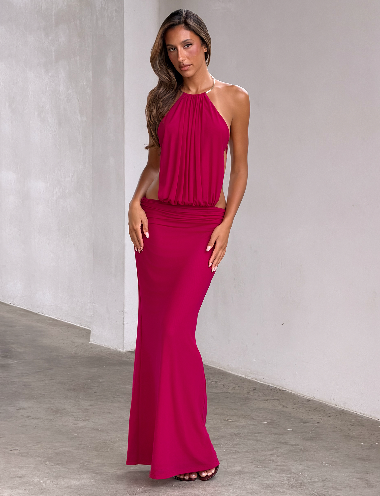 Evanna Maxi Dress - Berry