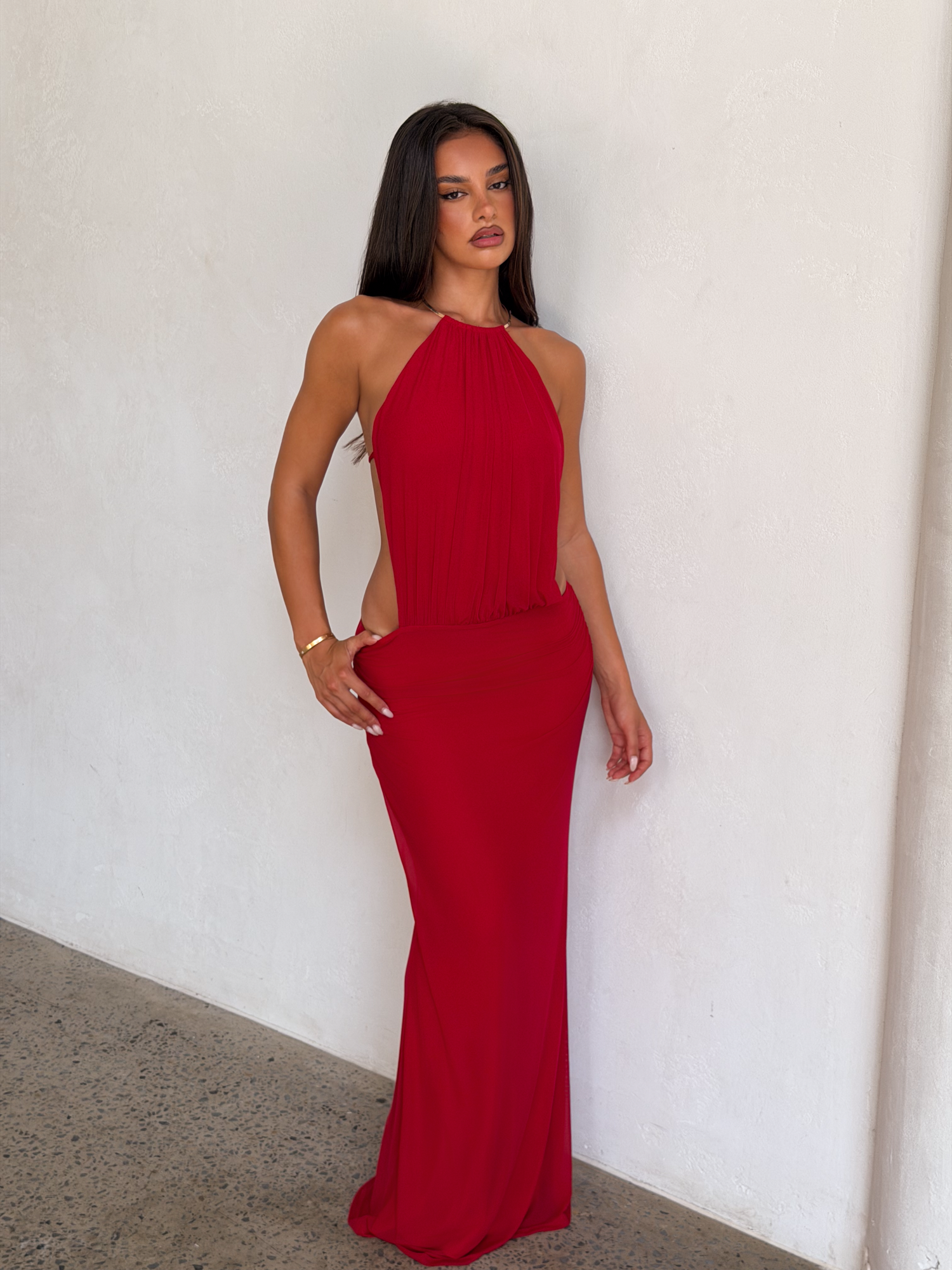 Evanna Maxi Dress - Red