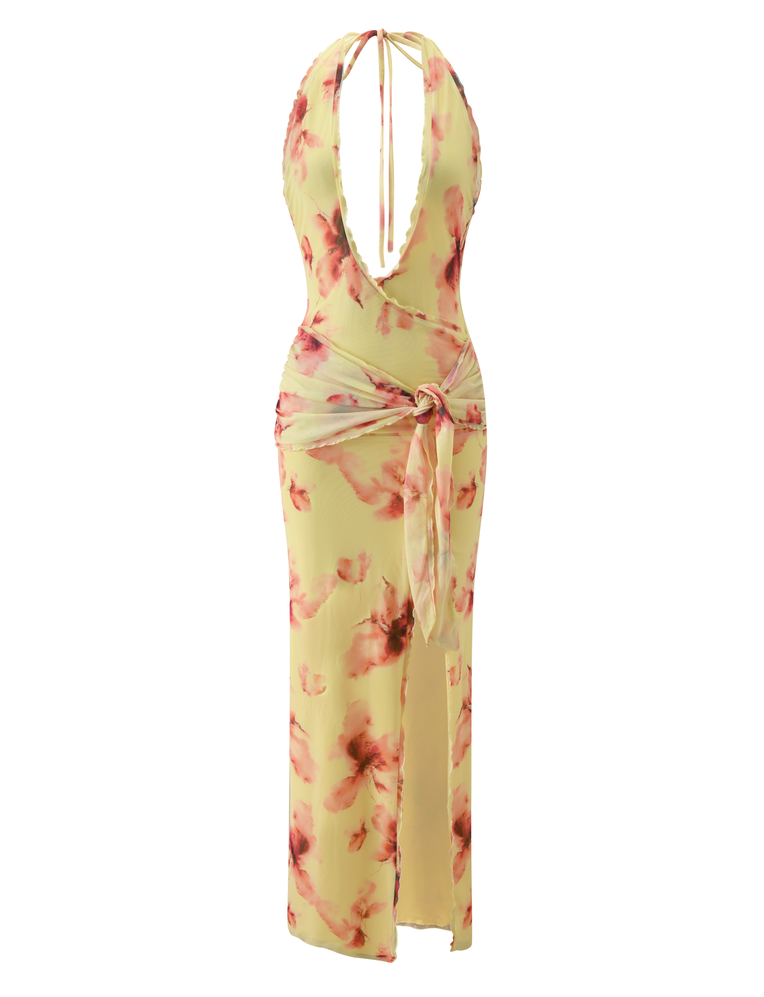 Allegra Maxi Dress - Yellow Watercolour Floral