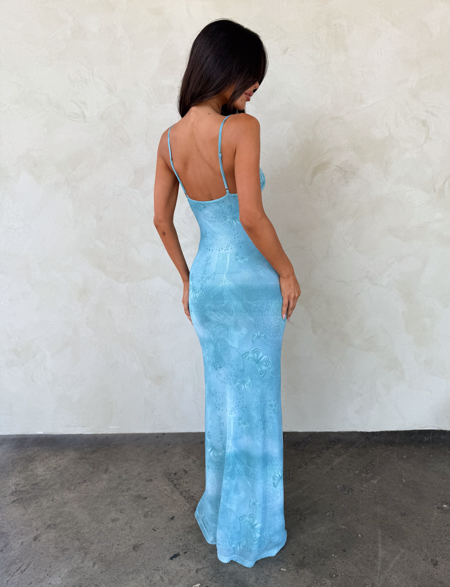 Garnet Maxi Dress - Teal Butterfly Paisley