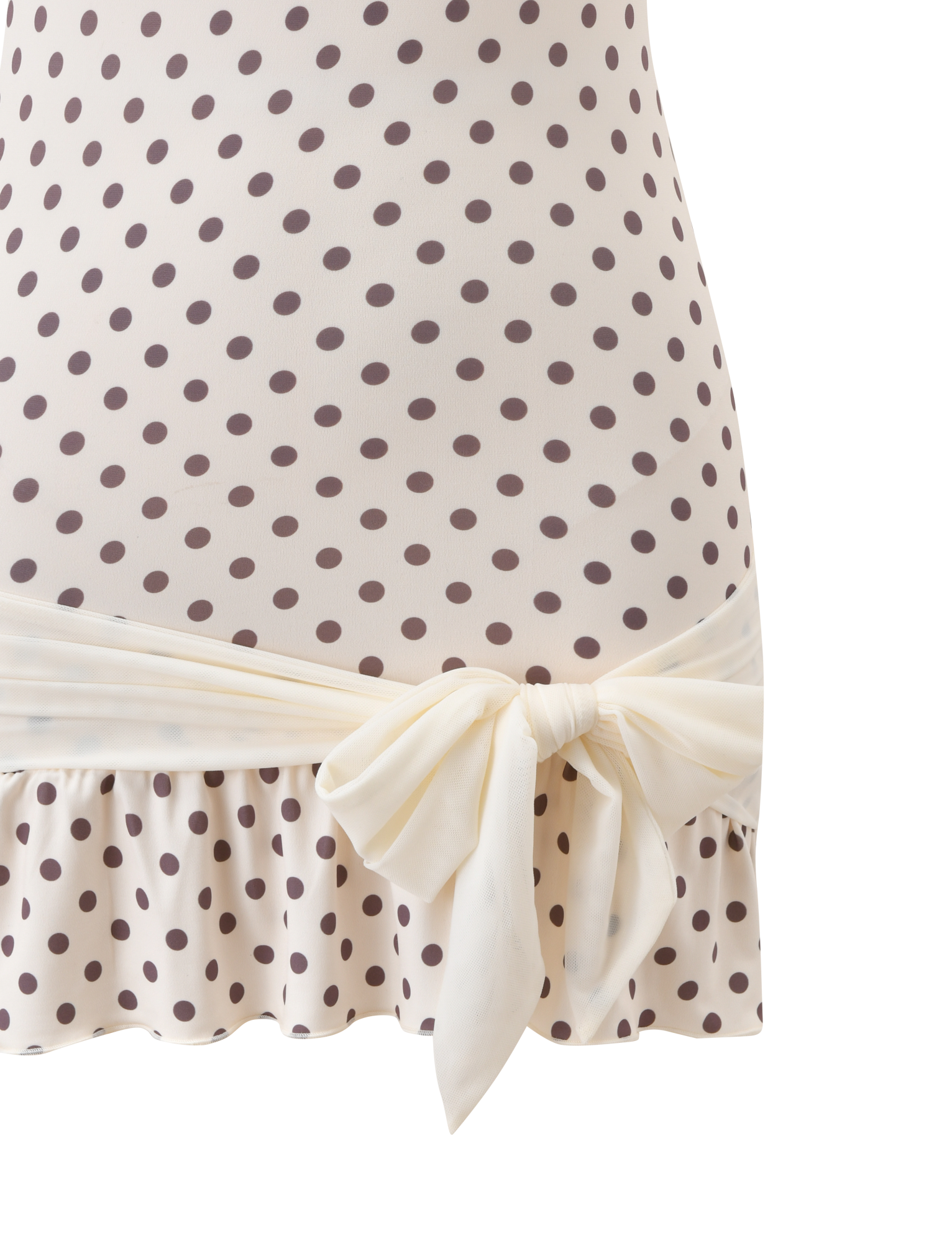 Tove Mini Dress - White Polka Dot