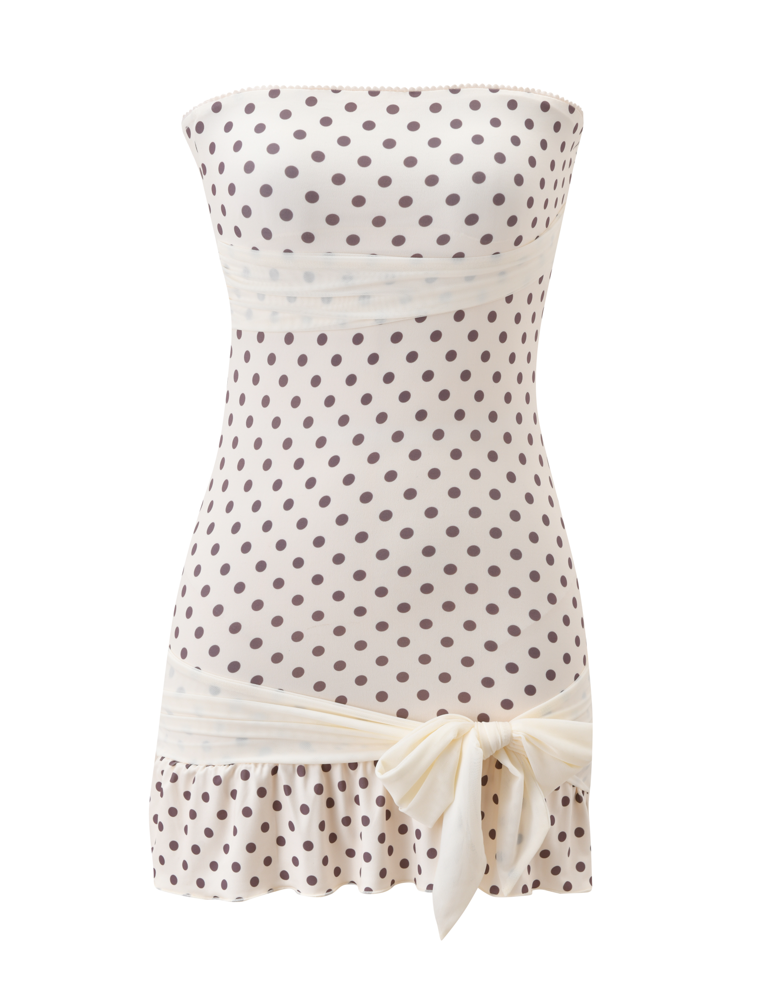 Tove Mini Dress - White Polka Dot