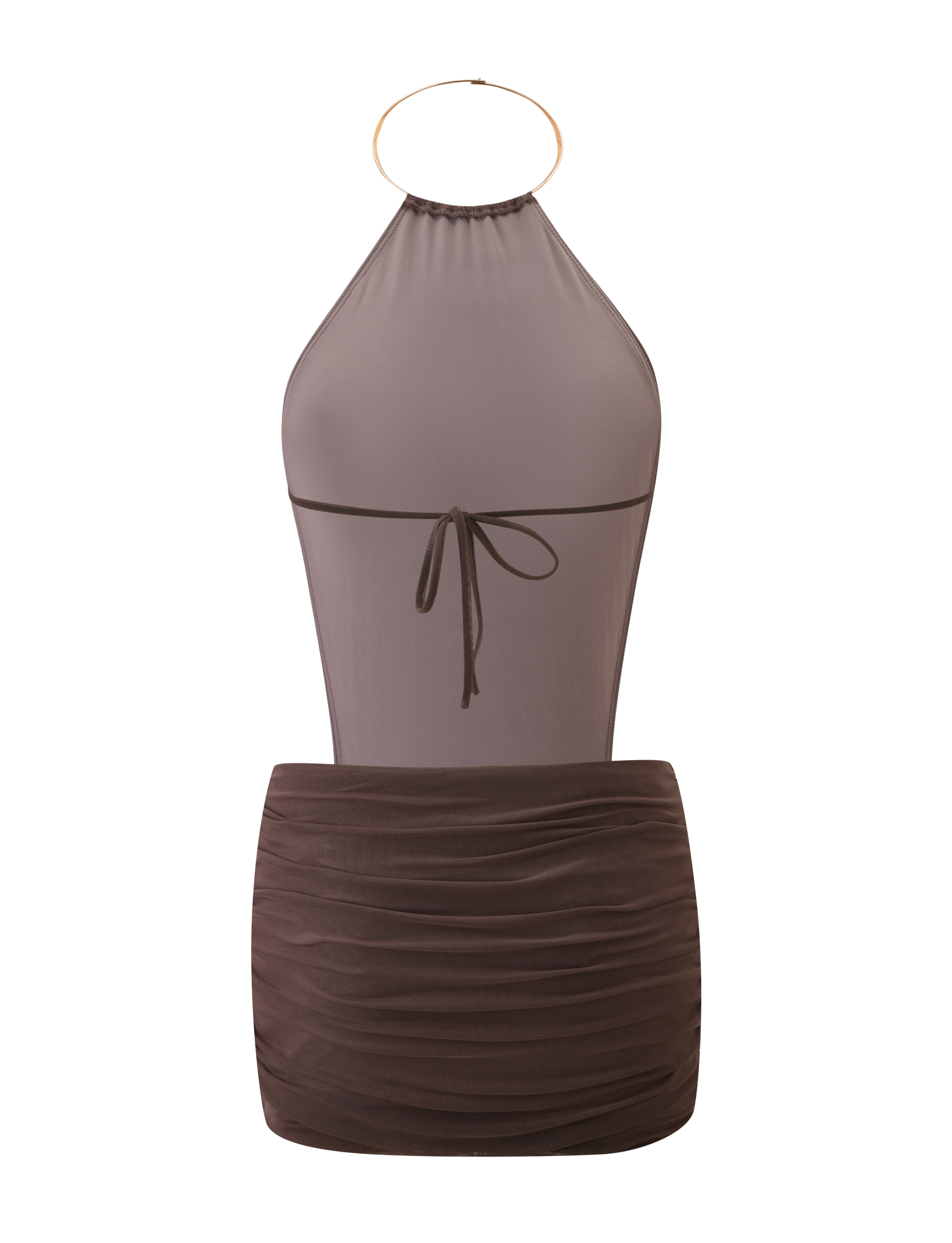 Evanna Mini Dress - Mocha