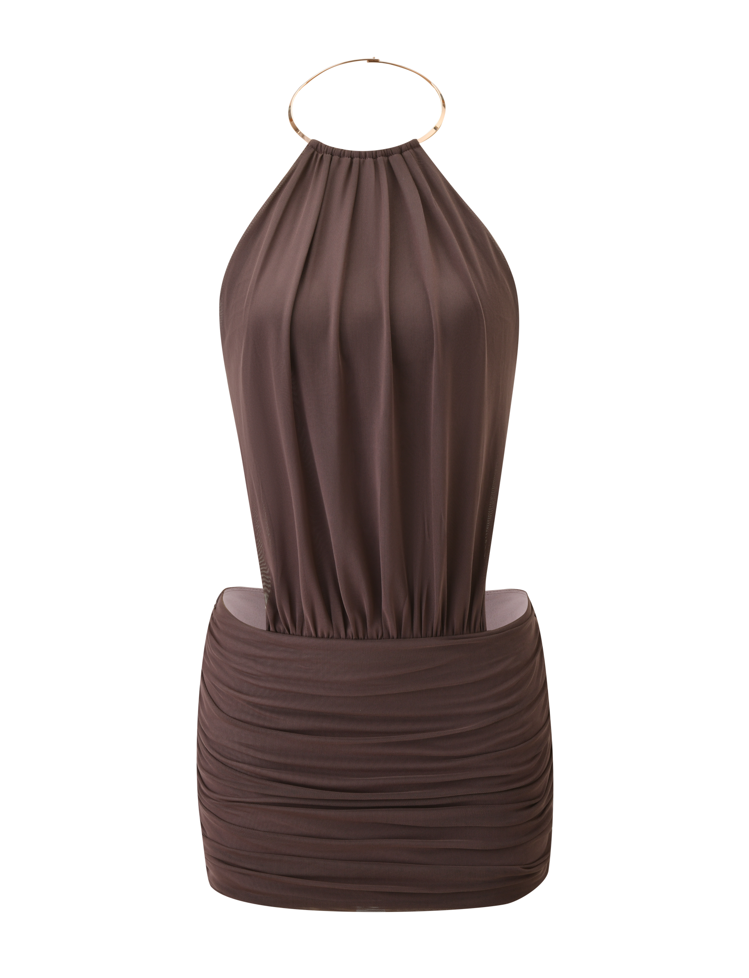 Evanna Mini Dress - Mocha