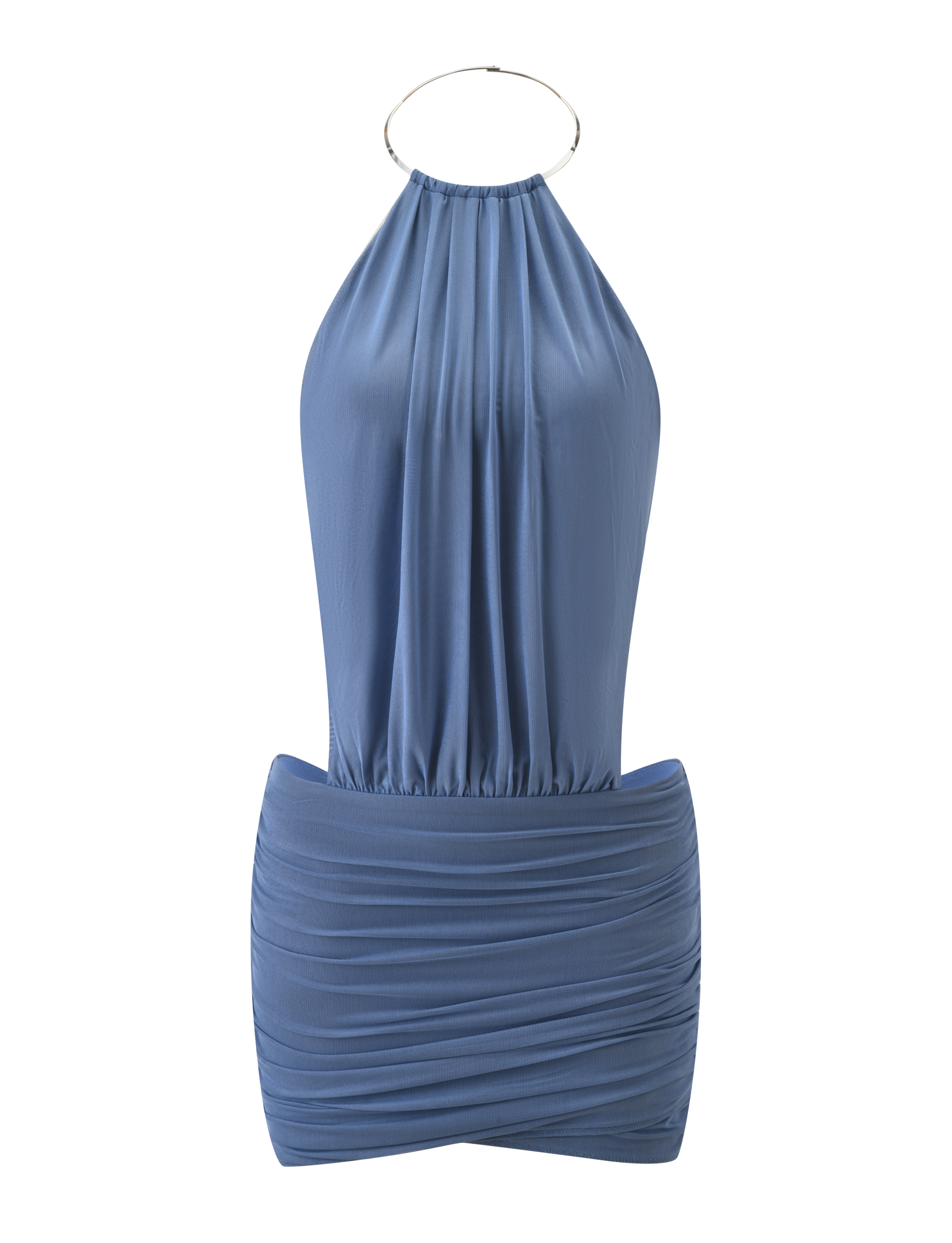 Evanna Mini Dress - Slate Blue