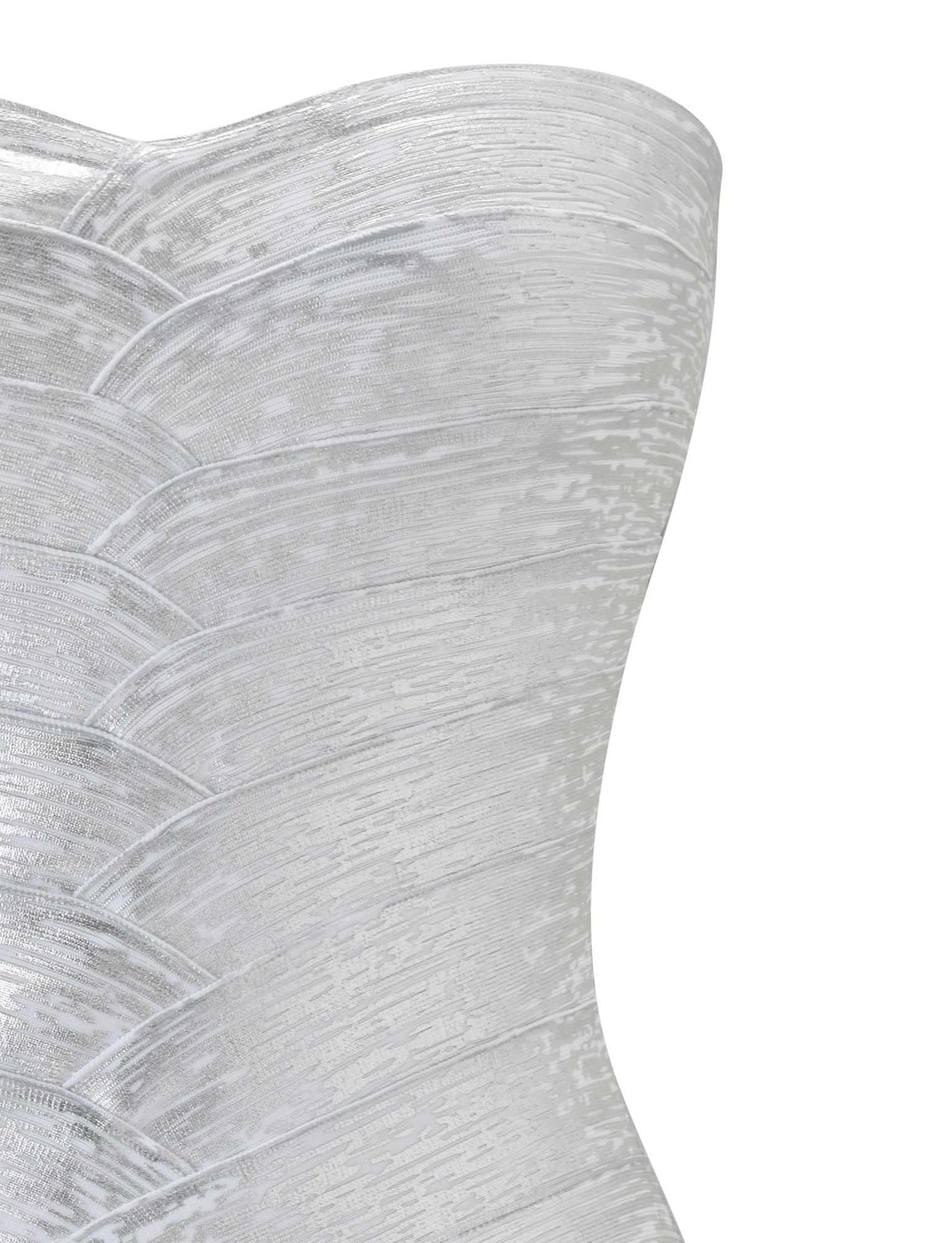 Niya Metallic Bandage Dress - Liquid Silver