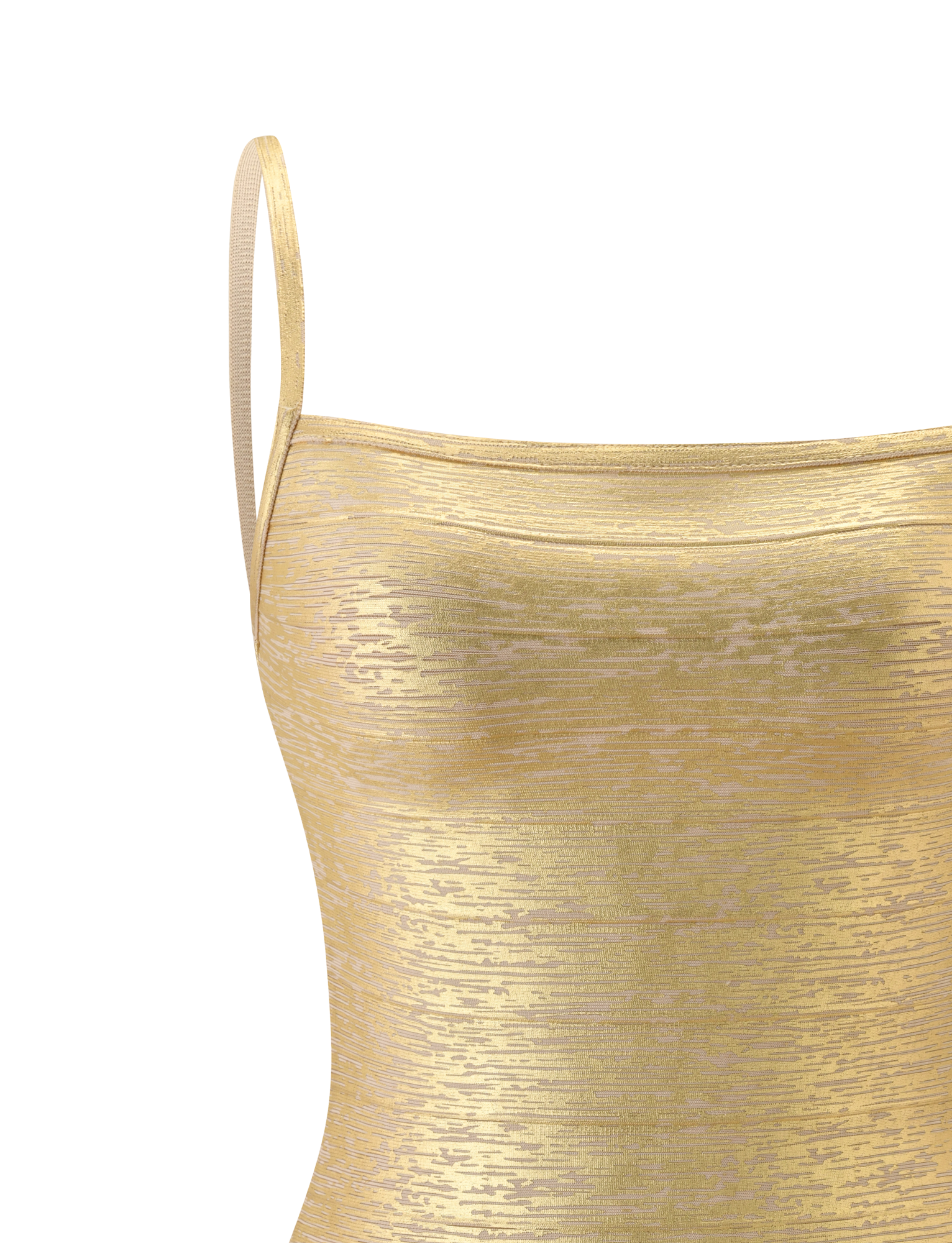 Midori Metallic Mini Bandage Dress - Gold