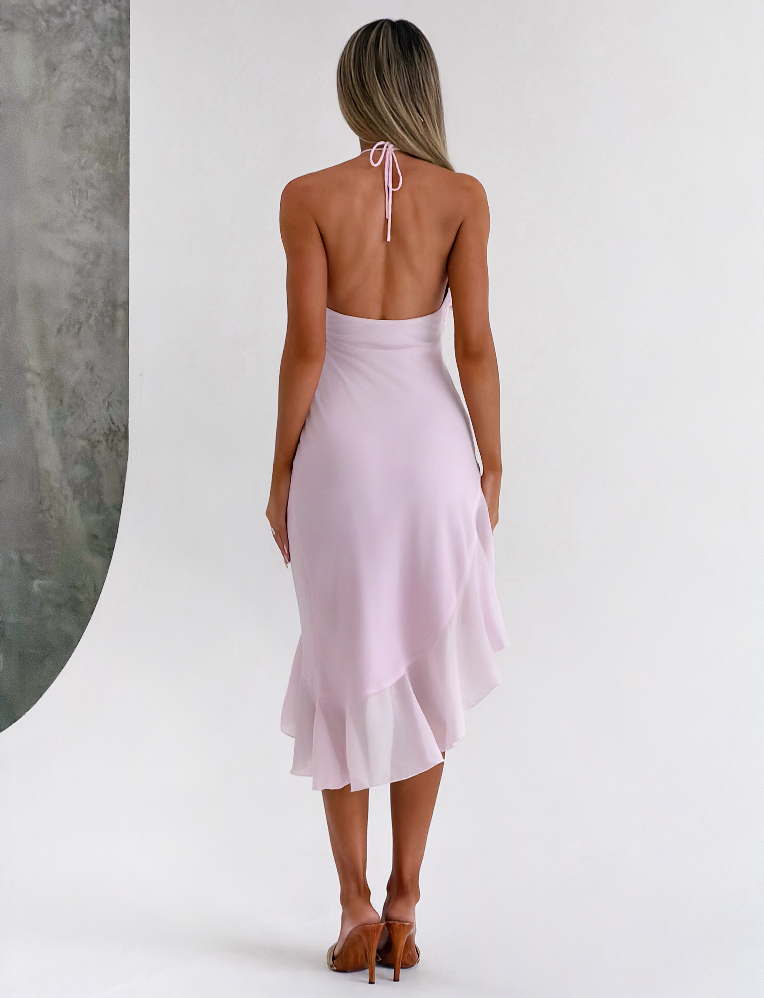 Elarina Midi Dress - Pink