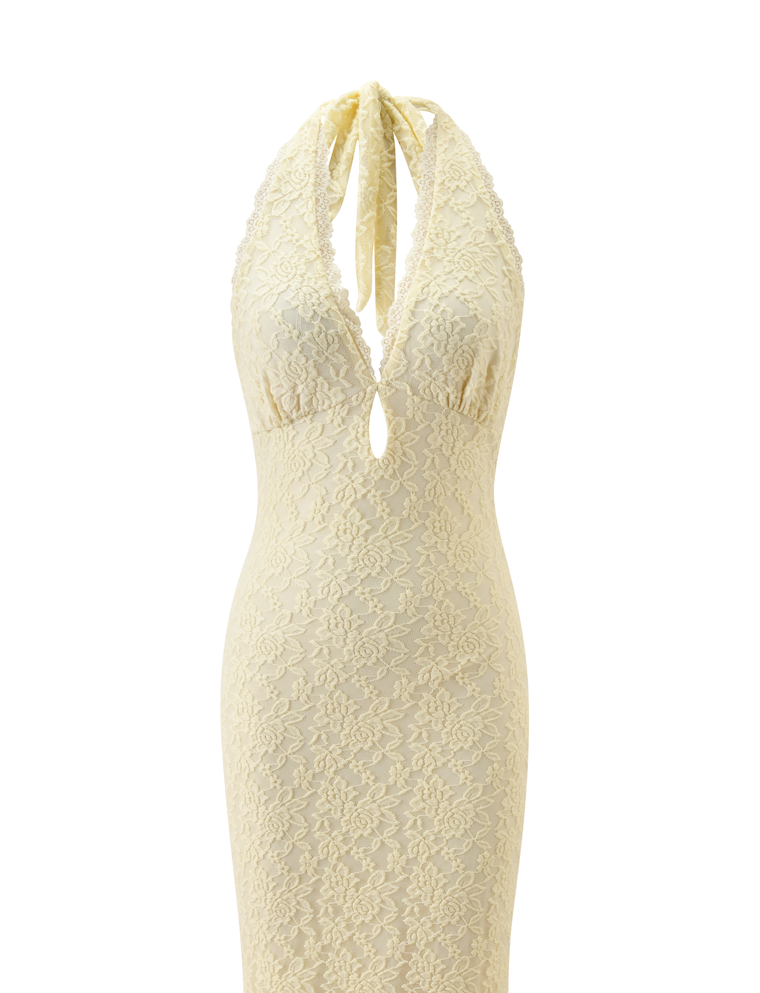 Maven Lace Maxi Dress - Pastel Yellow